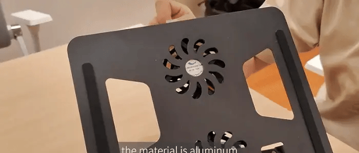 laptop stand with dual fan