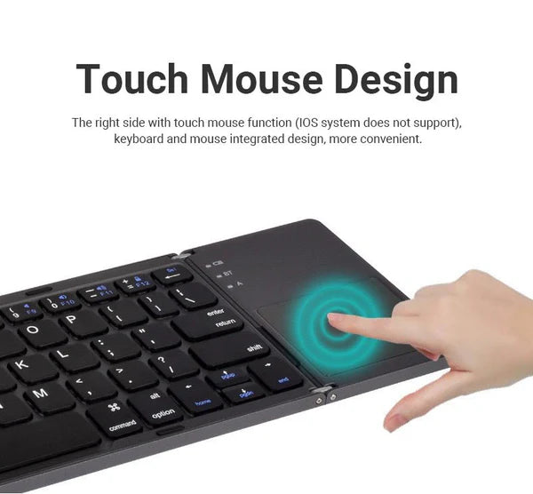 foldable bluetooth keyboard with touchpad