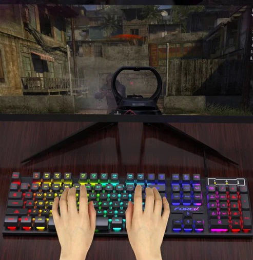 gaming keyboard & wired mouse