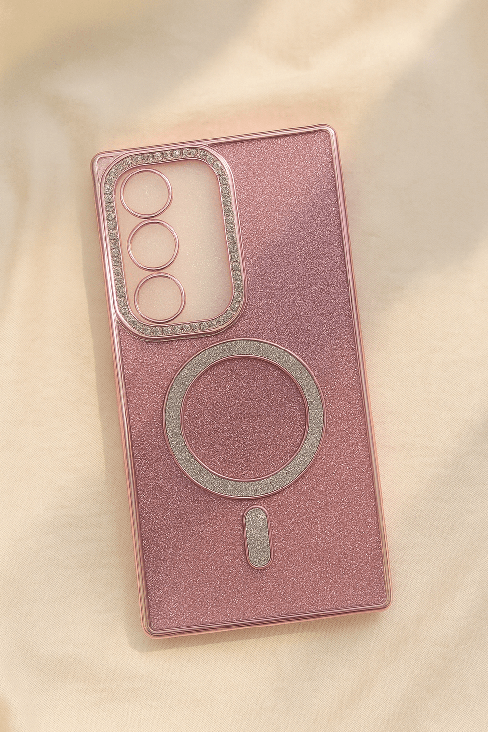 glitter magnetic ring mobile case