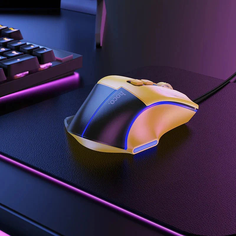 hoco - luminous gaming wired mouse (gm31)
