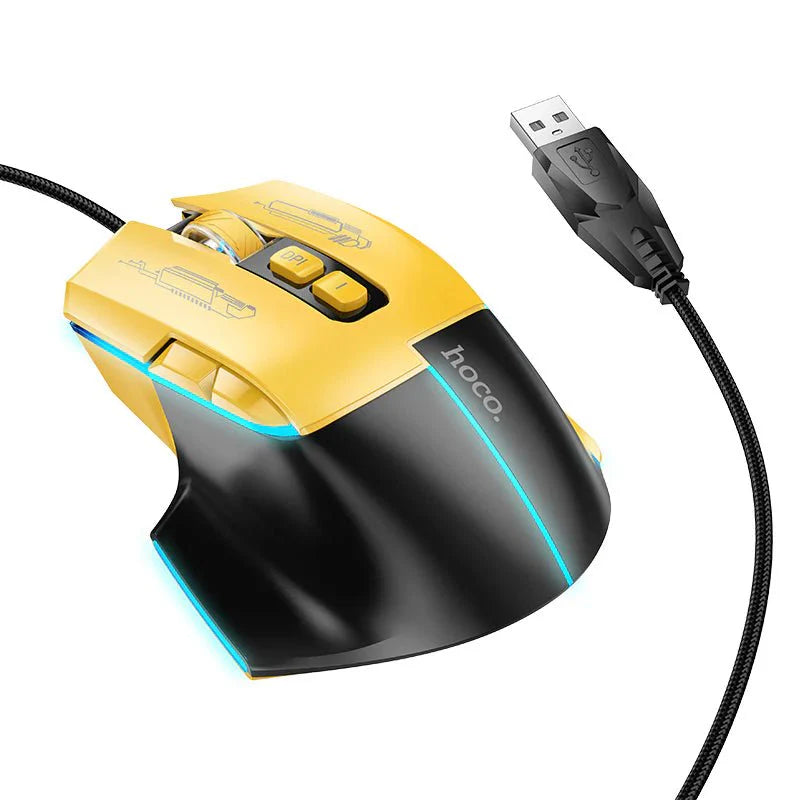 hoco - luminous gaming wired mouse (gm31)