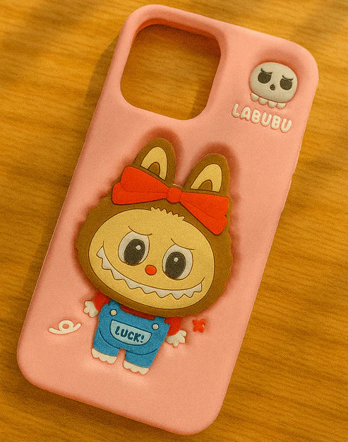 labubu - 3d cartoon silicone iphone case