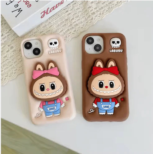 labubu - 3d cartoon silicone iphone case