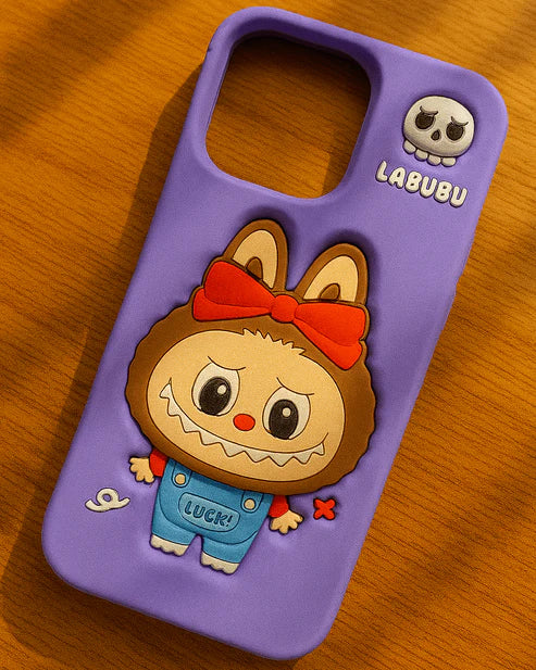 labubu - 3d cartoon silicone iphone case