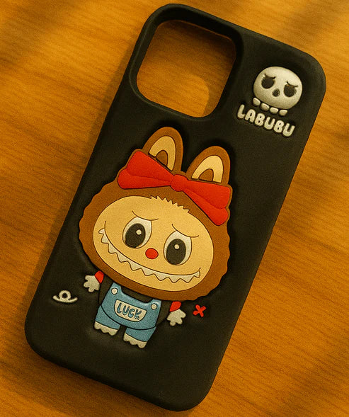 labubu - 3d cartoon silicone iphone case