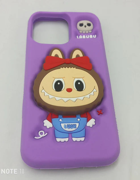 labubu - 3d cartoon silicone iphone case