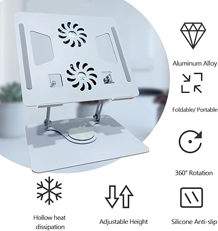 laptop stand with dual fan
