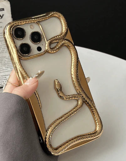 luxury snake frame iphone case