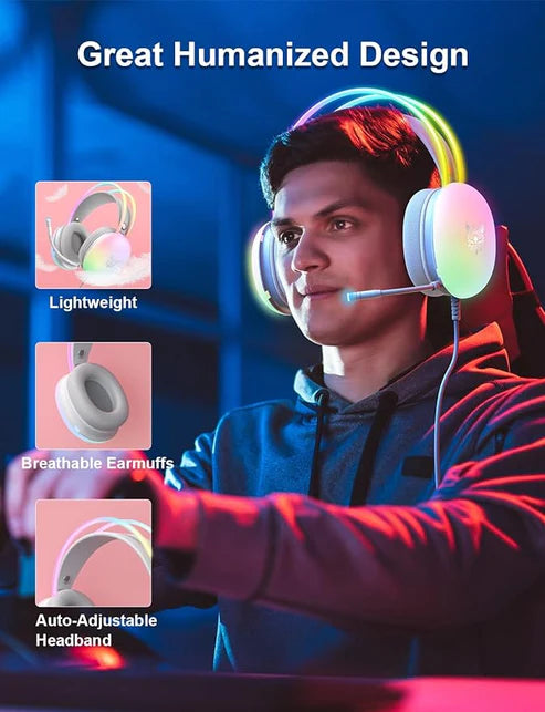 rainbow gaming headphones