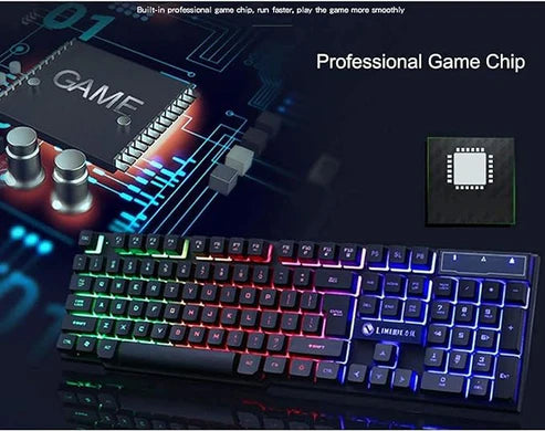 rainbow gaming keyboard & mouse