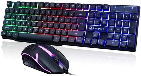 rainbow gaming keyboard & mouse