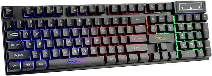 rainbow gaming keyboard & mouse