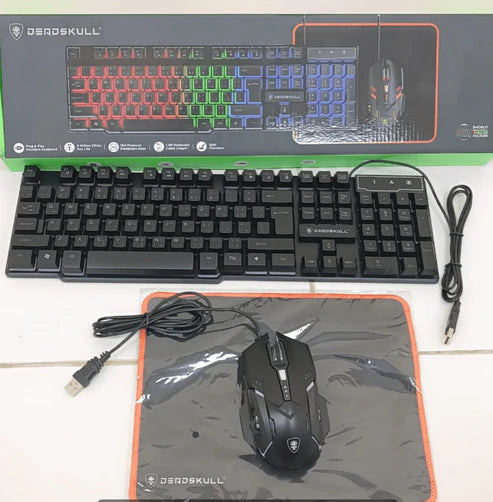 rainbow gaming keyboard & mouse