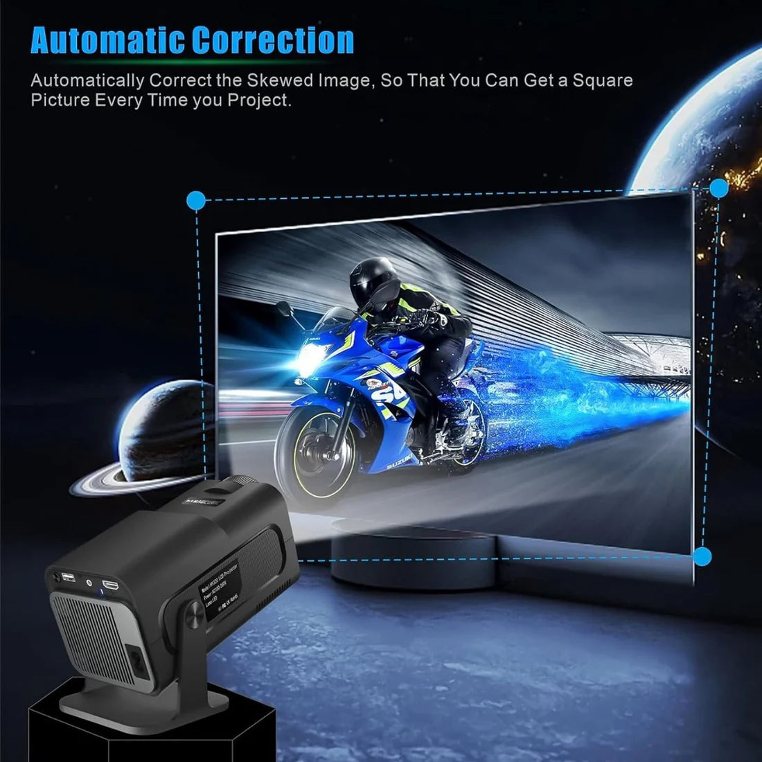 smart mini square projector