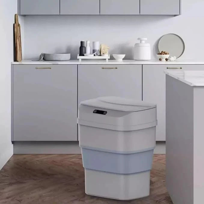 smart sensor folding infrared trash can