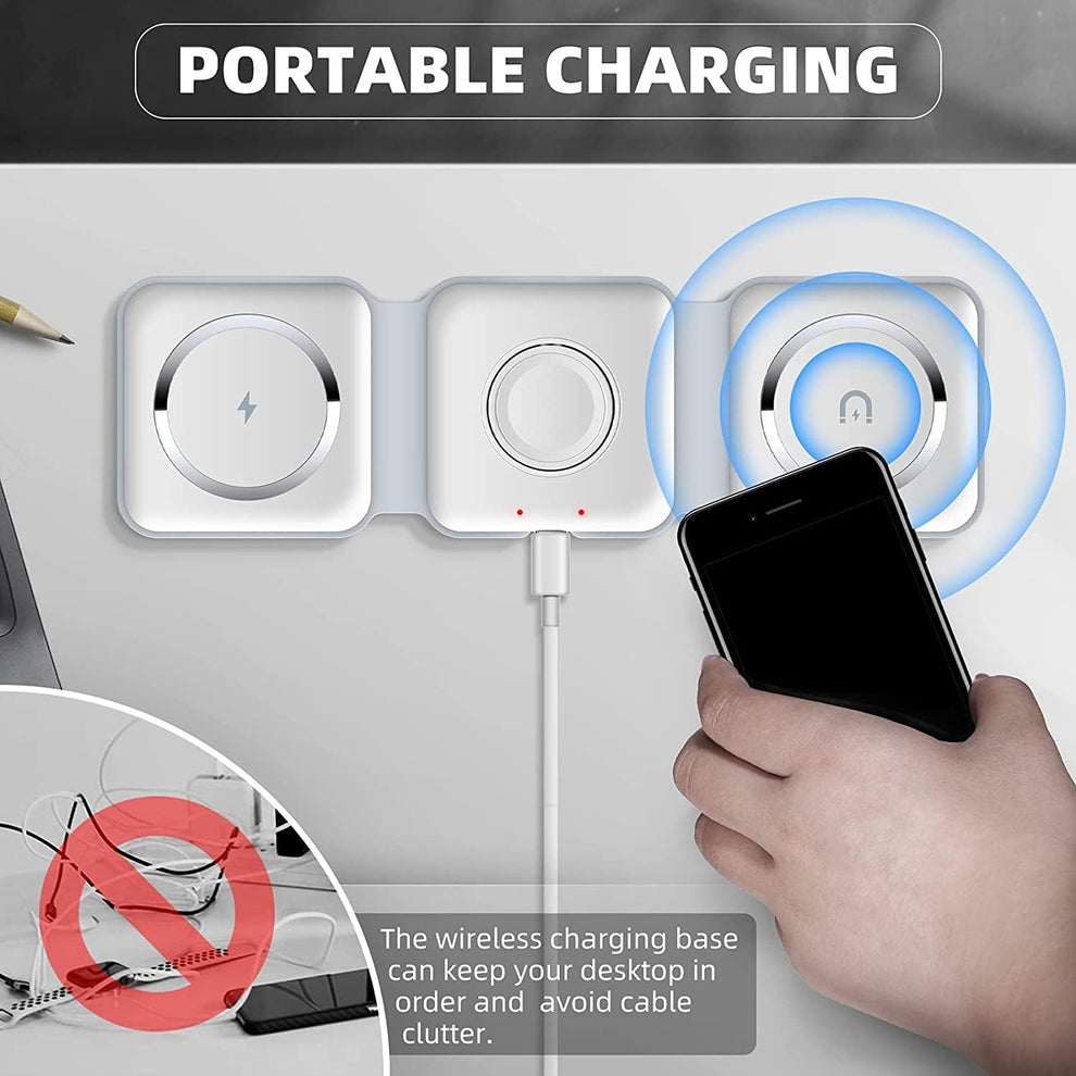 3-in-1 wireless charging pad