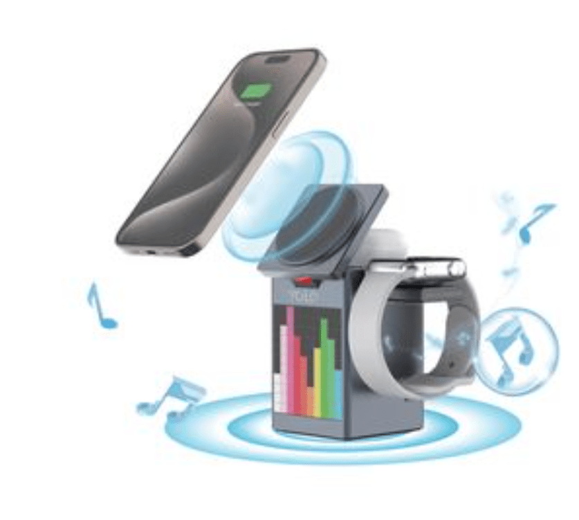 bluetooth speaker with wireless charger