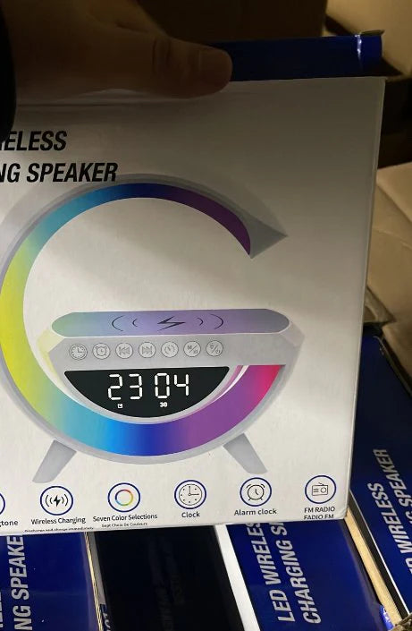 digital led wireless charger speaker