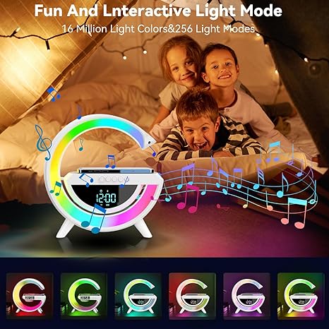 digital led wireless charger speaker