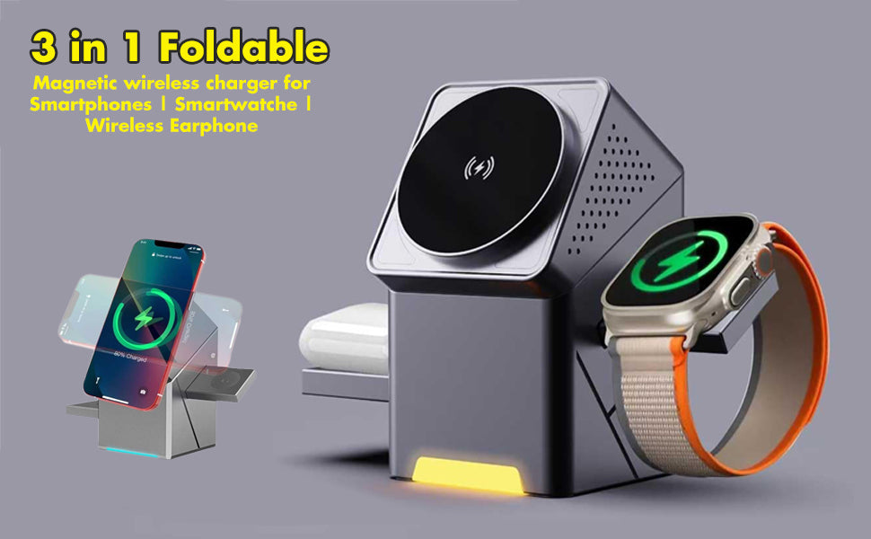 3-in-1 magnetic wireless charger
