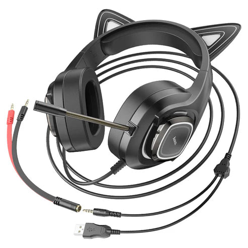 hoco - luminous cat gaming headphone (w107)