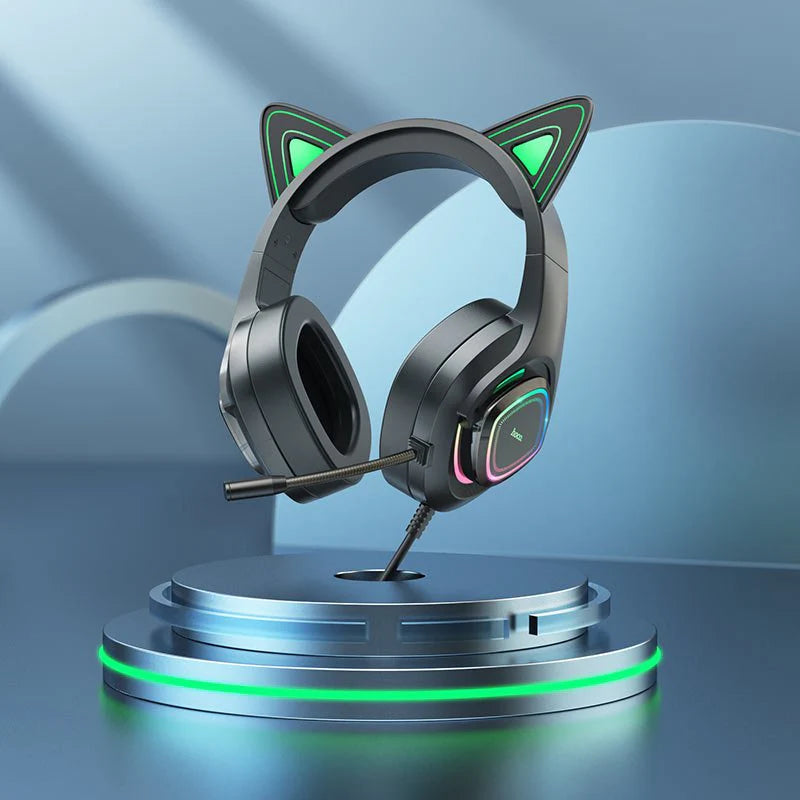 hoco - luminous cat gaming headphone (w107)