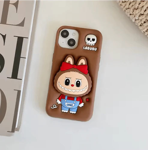 labubu - 3d cartoon silicone iphone case