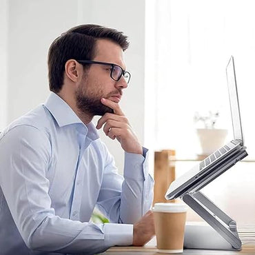 حامل كمبيوتر محمول مع مروحة مزدوجة